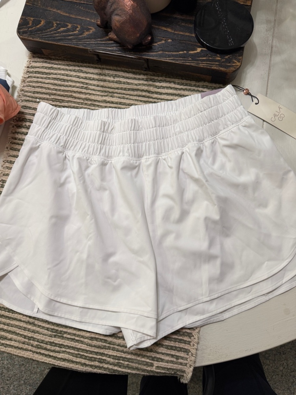 CALIA by Carrie Underwood White Step Up Athletic Shorts